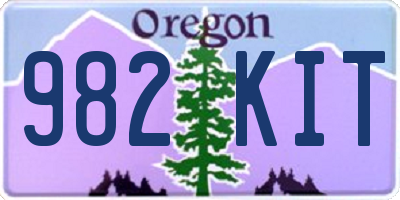 OR license plate 982KIT