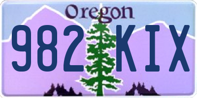 OR license plate 982KIX