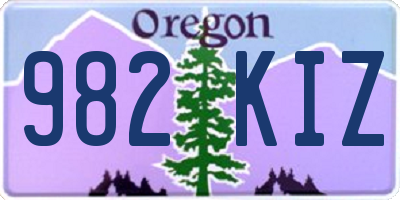 OR license plate 982KIZ