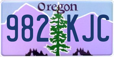 OR license plate 982KJC