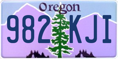 OR license plate 982KJI