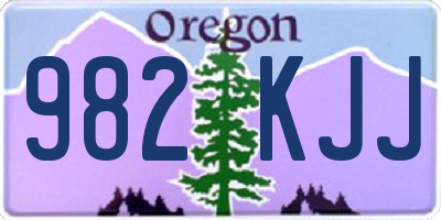 OR license plate 982KJJ
