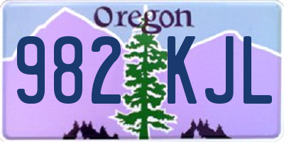 OR license plate 982KJL