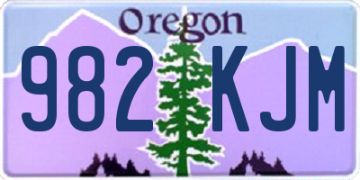 OR license plate 982KJM