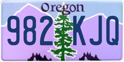 OR license plate 982KJQ