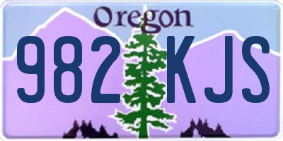 OR license plate 982KJS