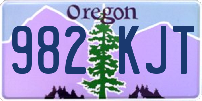 OR license plate 982KJT