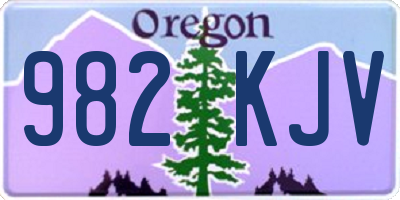 OR license plate 982KJV
