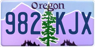 OR license plate 982KJX
