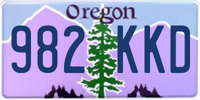 OR license plate 982KKD