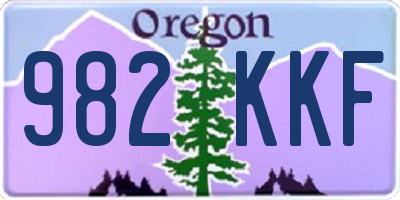 OR license plate 982KKF