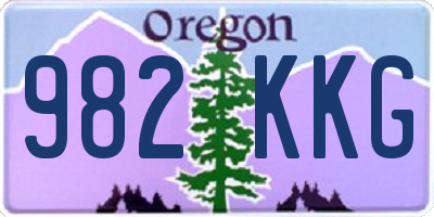 OR license plate 982KKG