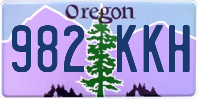 OR license plate 982KKH