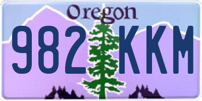 OR license plate 982KKM