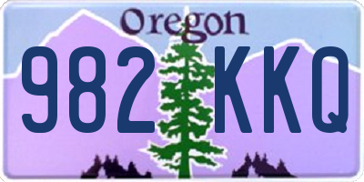 OR license plate 982KKQ