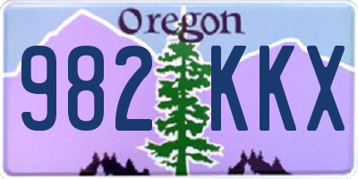 OR license plate 982KKX