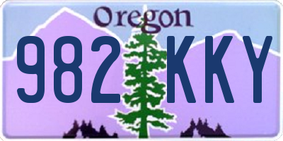 OR license plate 982KKY