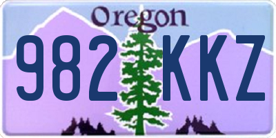OR license plate 982KKZ