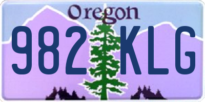 OR license plate 982KLG