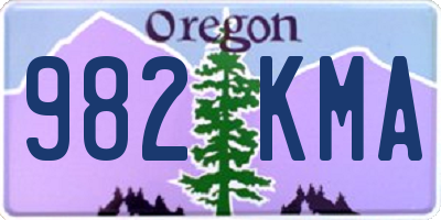 OR license plate 982KMA