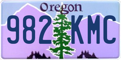 OR license plate 982KMC