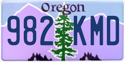 OR license plate 982KMD