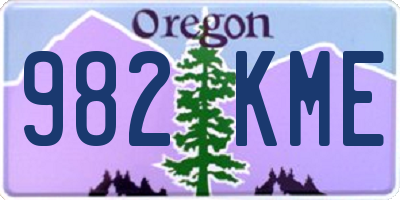 OR license plate 982KME