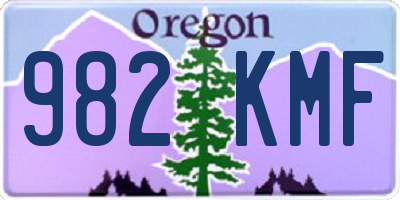 OR license plate 982KMF