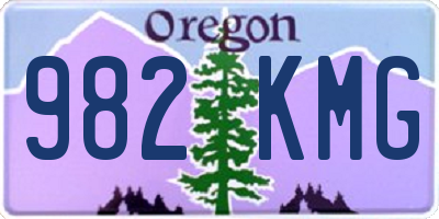 OR license plate 982KMG