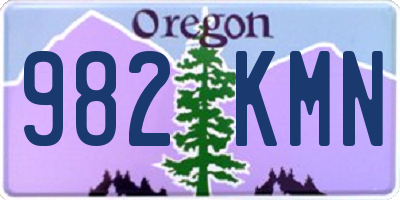 OR license plate 982KMN