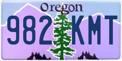 OR license plate 982KMT