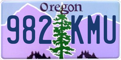 OR license plate 982KMU