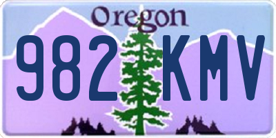 OR license plate 982KMV