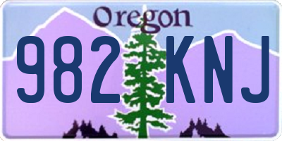 OR license plate 982KNJ