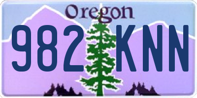 OR license plate 982KNN