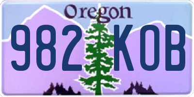 OR license plate 982KOB