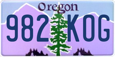 OR license plate 982KOG
