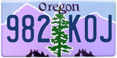 OR license plate 982KOJ