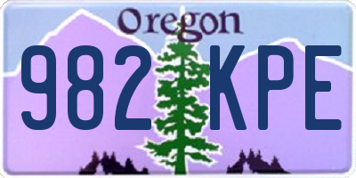 OR license plate 982KPE