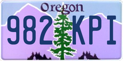 OR license plate 982KPI