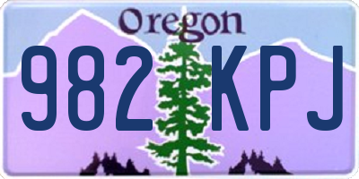 OR license plate 982KPJ