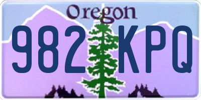 OR license plate 982KPQ