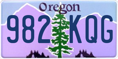 OR license plate 982KQG