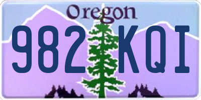 OR license plate 982KQI
