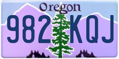 OR license plate 982KQJ