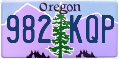 OR license plate 982KQP