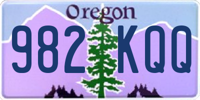 OR license plate 982KQQ