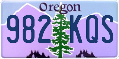 OR license plate 982KQS