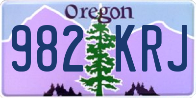 OR license plate 982KRJ