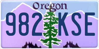 OR license plate 982KSE